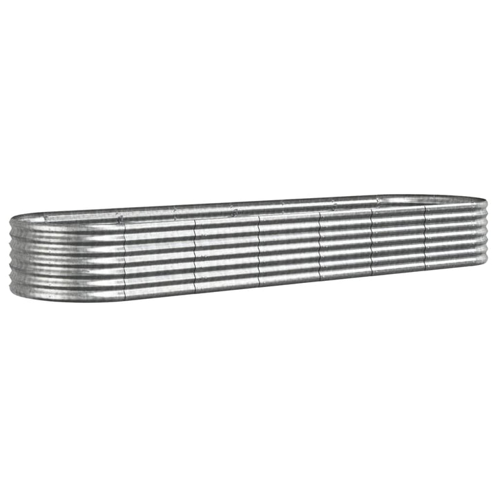 plantekasse 296x80x36 cm galvaniseret stål sølvfarvet