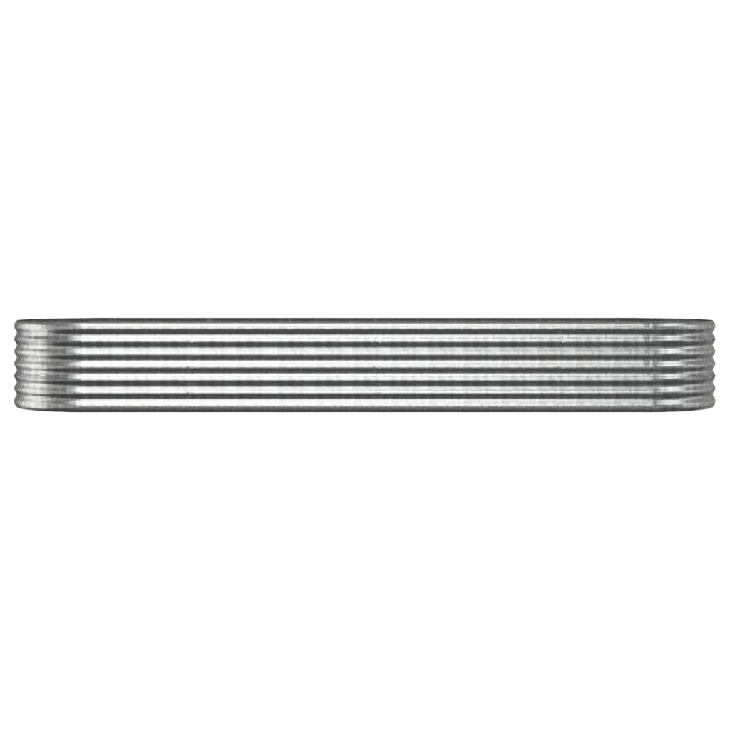 plantekasse 296x80x36 cm galvaniseret stål sølvfarvet