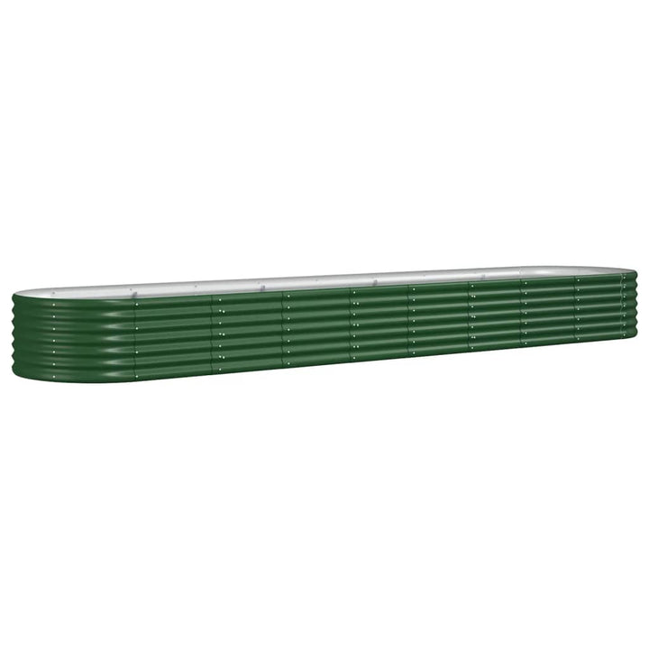 plantekasse 368x80x36 cm galvaniseret stål grøn