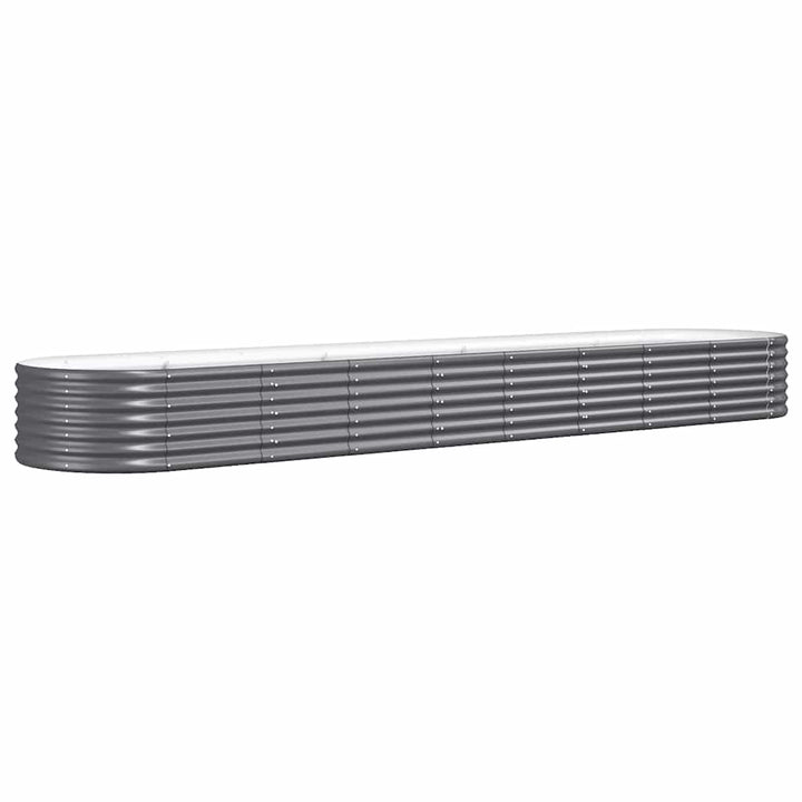 plantekasse 368x80x36 cm galvaniseret stål antracitgrå