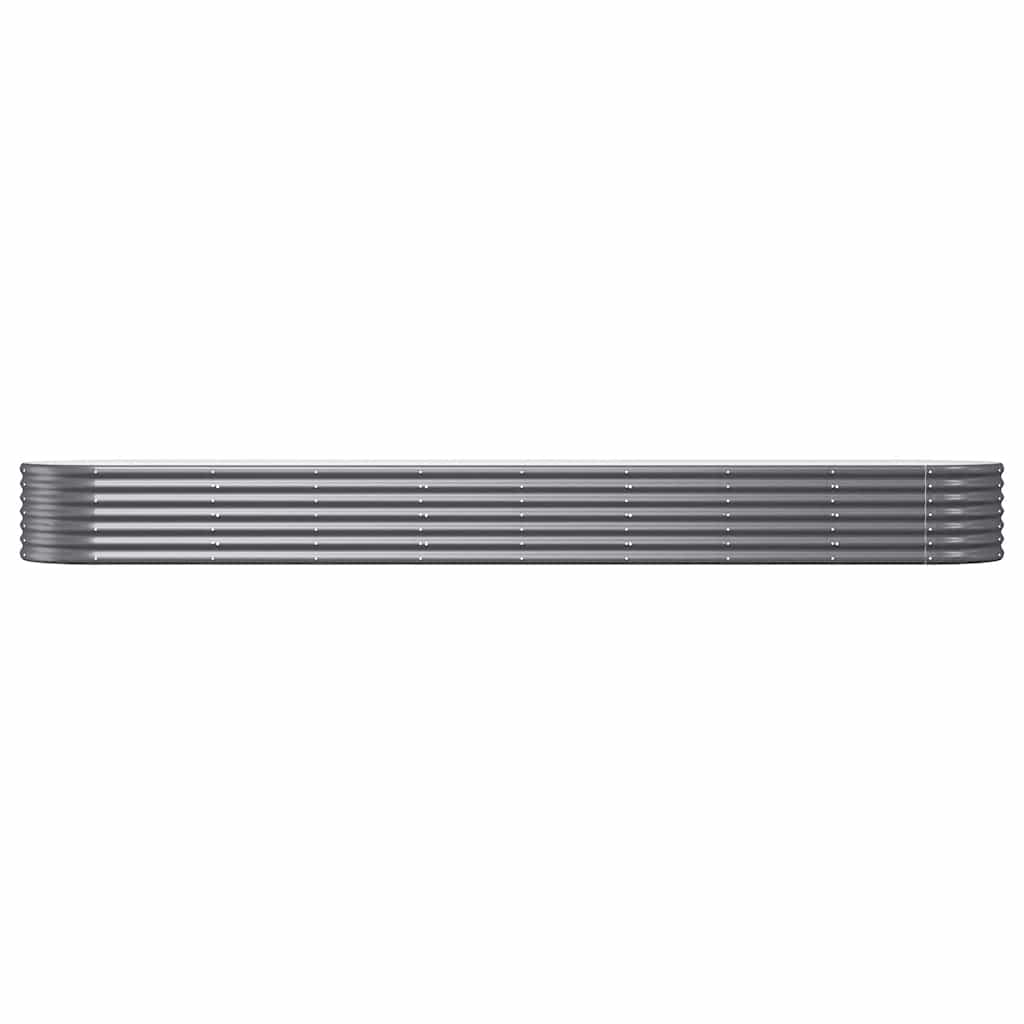 plantekasse 368x80x36 cm galvaniseret stål antracitgrå