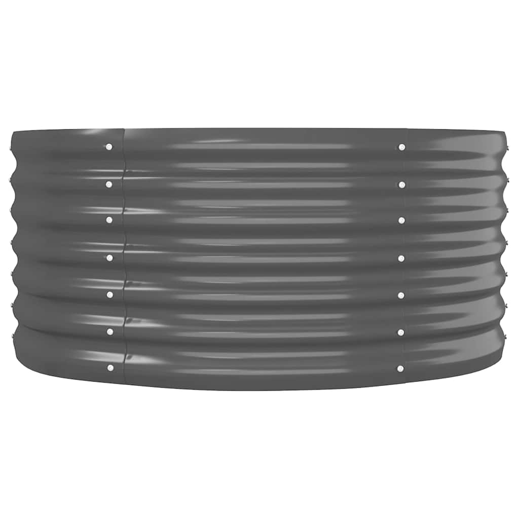 plantekasse 368x80x36 cm galvaniseret stål antracitgrå