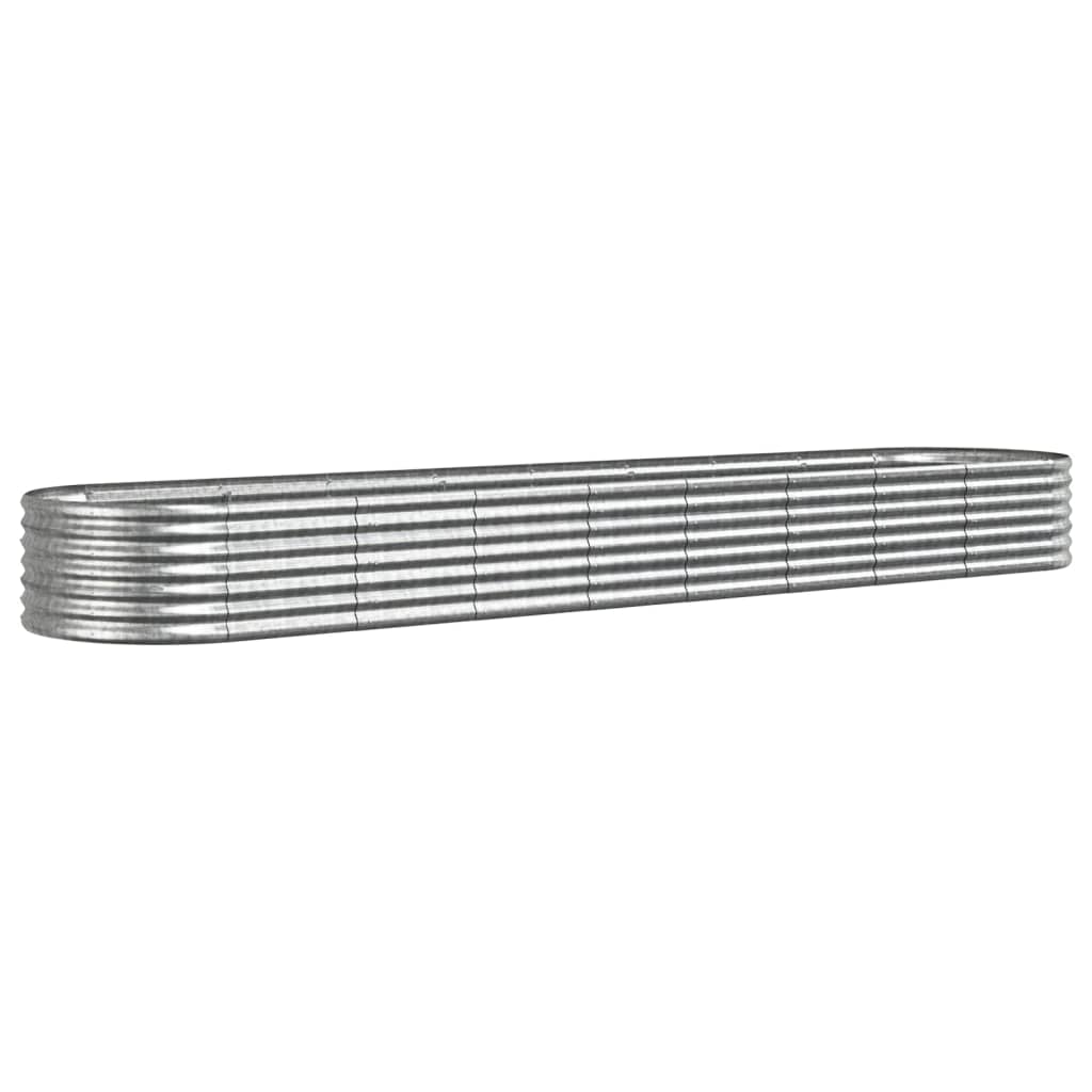 plantekasse 368x80x36 cm galvaniseret stål sølvfarvet