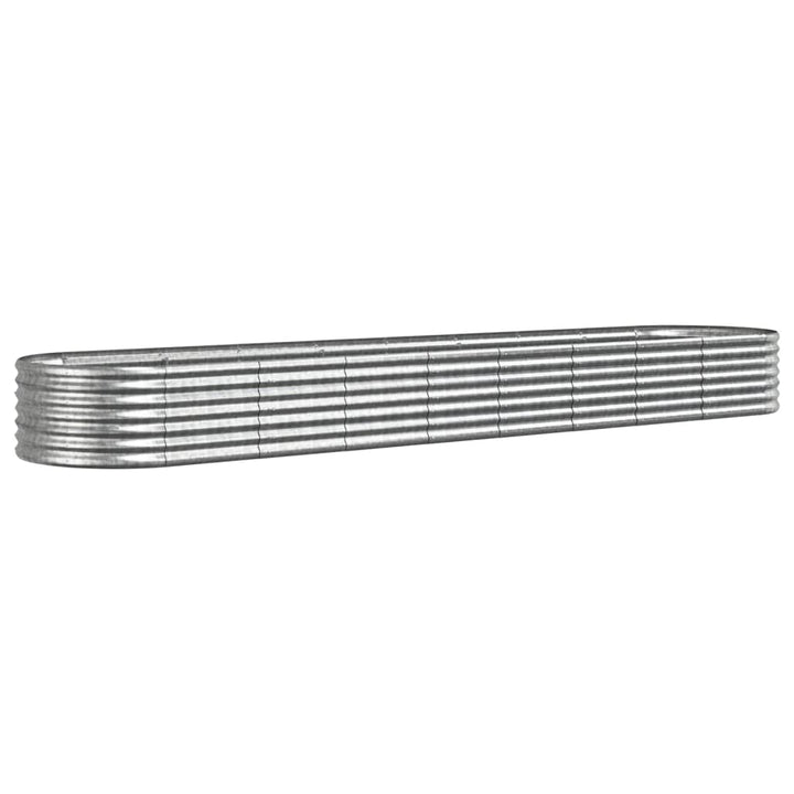 plantekasse 368x80x36 cm galvaniseret stål sølvfarvet