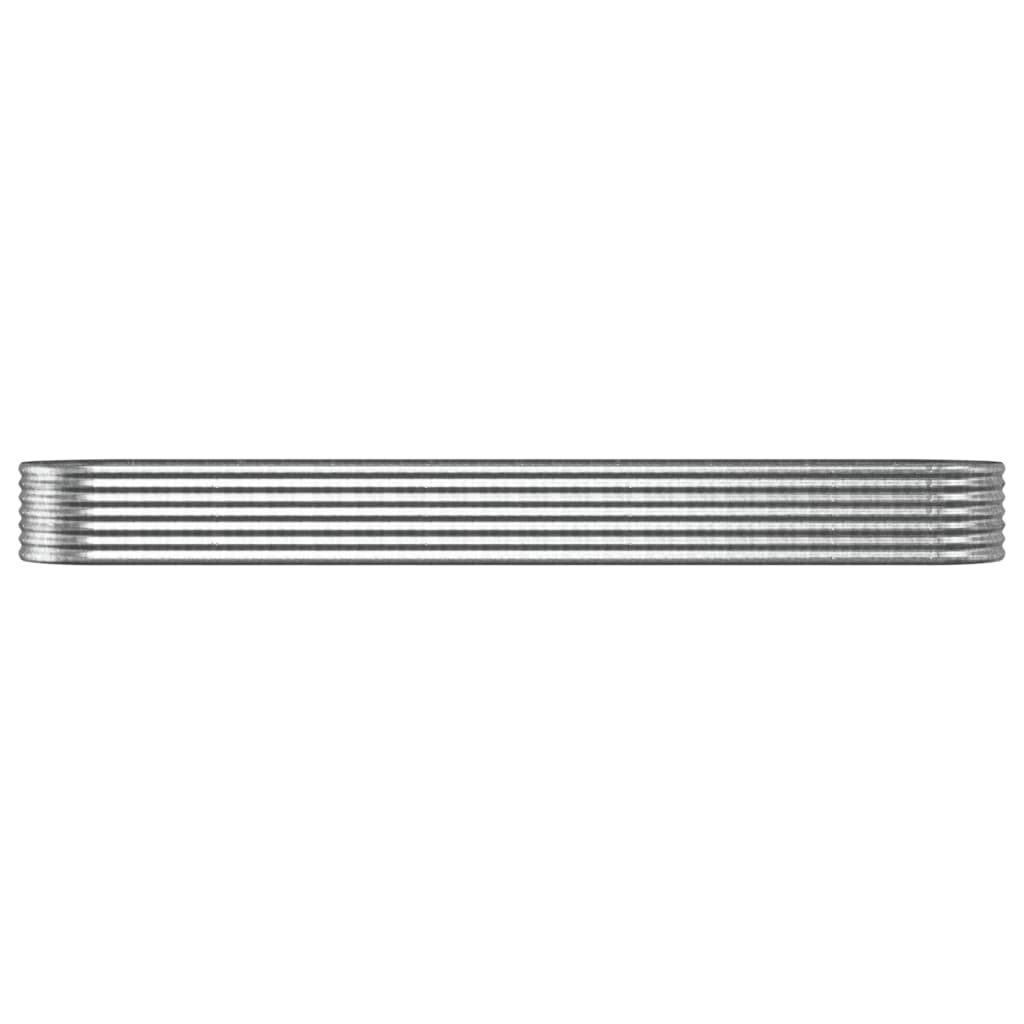 plantekasse 368x80x36 cm galvaniseret stål sølvfarvet