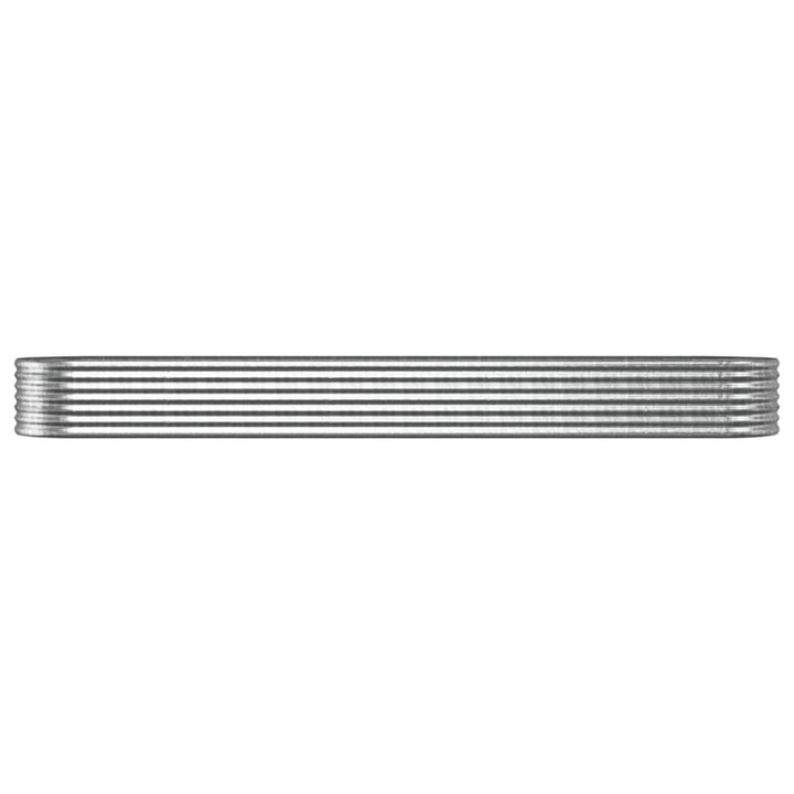 plantekasse 368x80x36 cm galvaniseret stål sølvfarvet