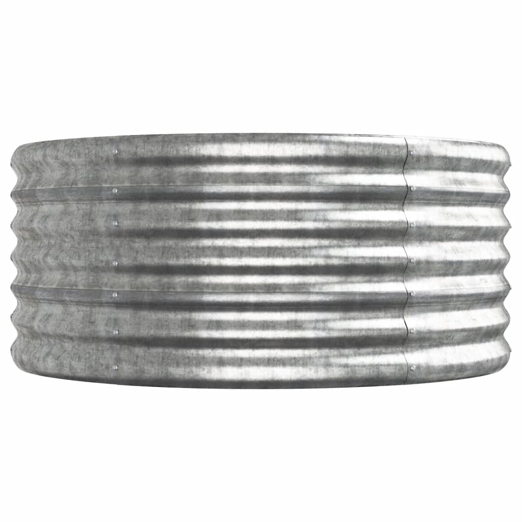 plantekasse 368x80x36 cm galvaniseret stål sølvfarvet