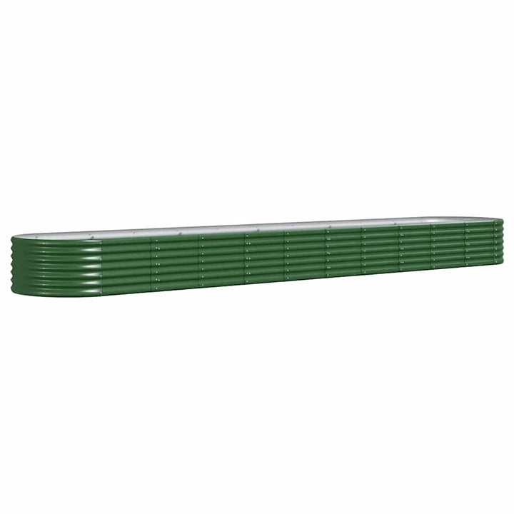 plantekasse 440x80x36 cm galvaniseret stål grøn