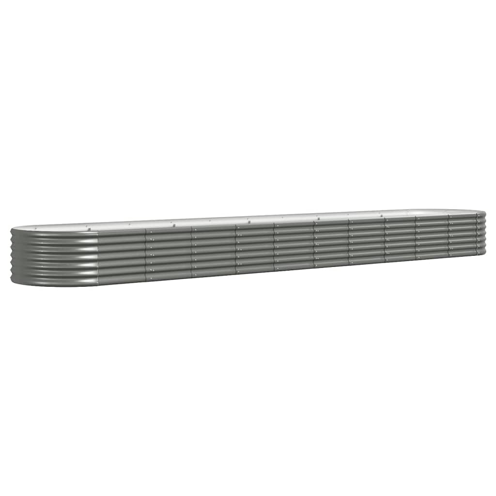 plantekasse 440x80x36 cm galvaniseret stål grå