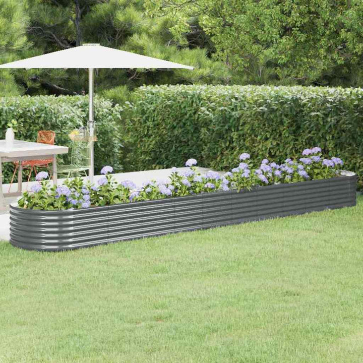 plantekrukke 440x80x36 cm galvaniseret stål antracitgrå