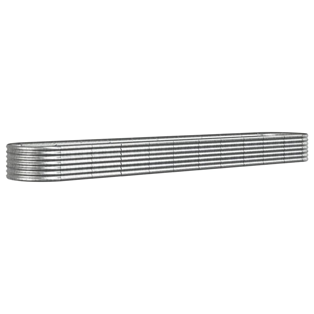 plantekrukke 440x80x36 cm galvaniseret stål sølvfarvet