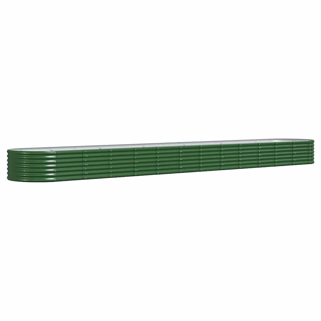 plantekasse 512x80x36 cm galvaniseret stål grøn