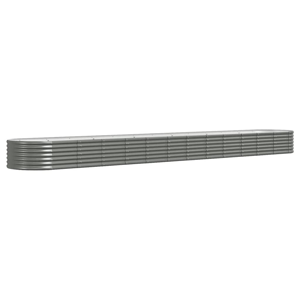 plantekasse 512x80x36 cm galvaniseret stål grå