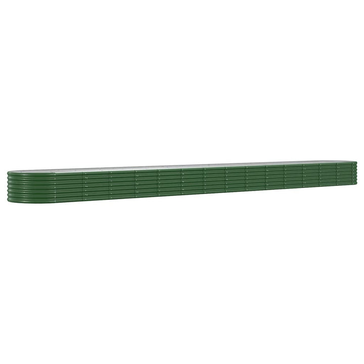 plantekasse 620x80x36 cm galvaniseret stål grøn