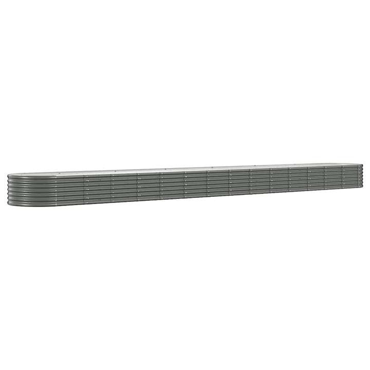 plantekrukke 620x80x36 cm galvaniseret stål grå