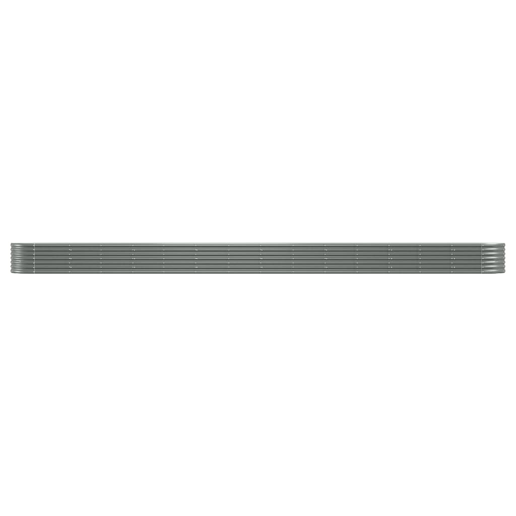 plantekrukke 620x80x36 cm galvaniseret stål grå