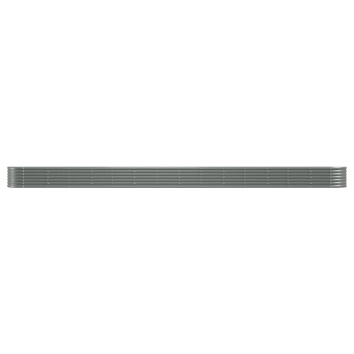 plantekrukke 620x80x36 cm galvaniseret stål grå