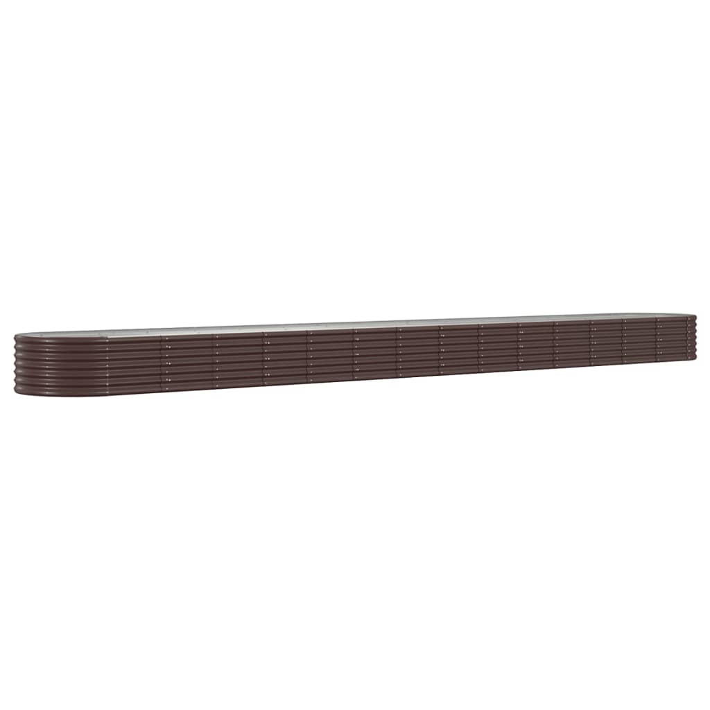 plantekasse 620x80x36 cm galvaniseret stål brun