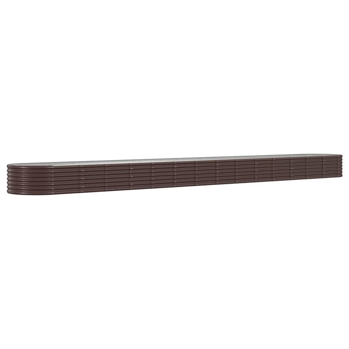 plantekasse 620x80x36 cm galvaniseret stål brun