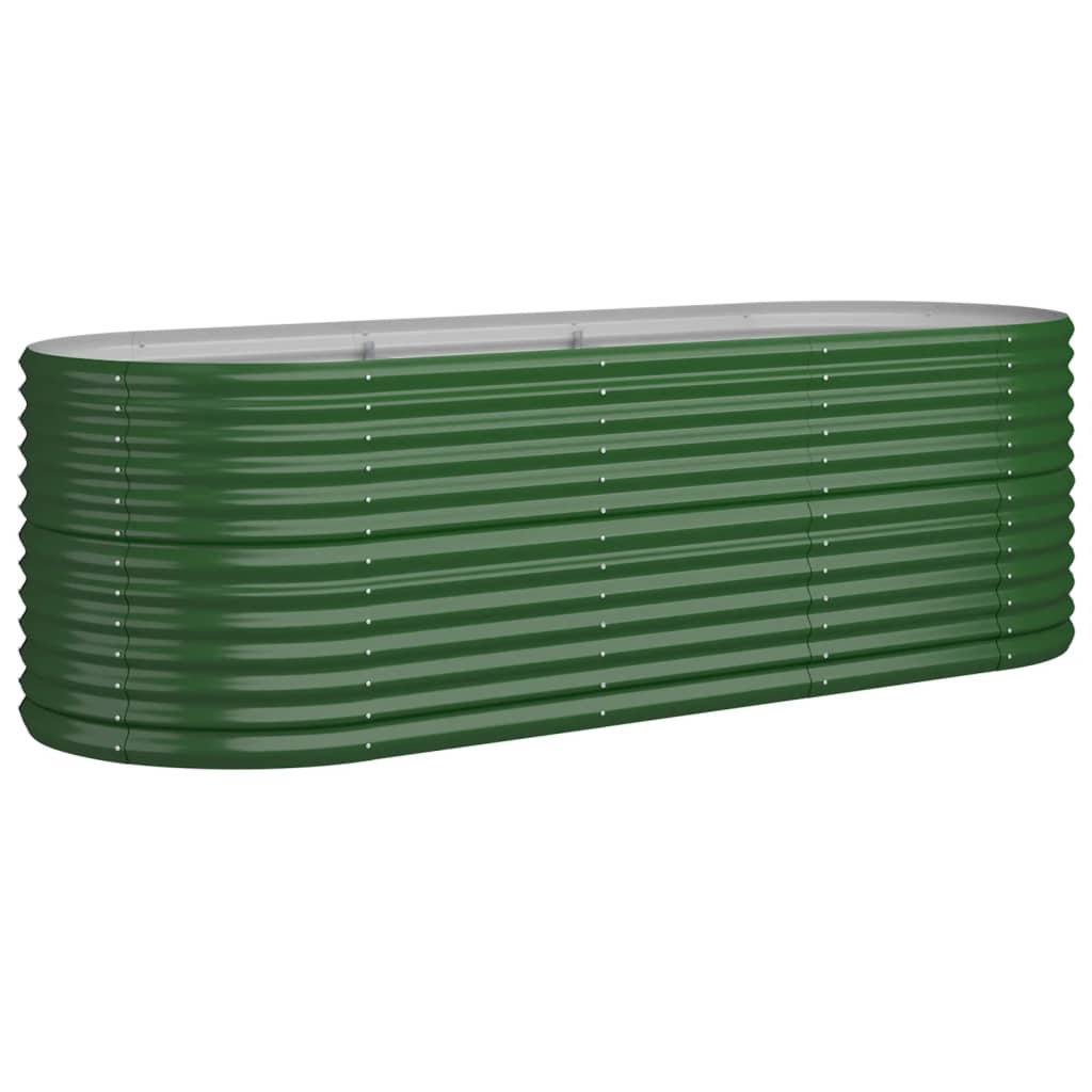 plantekasse 224x80x68 cm galvaniseret stål grøn