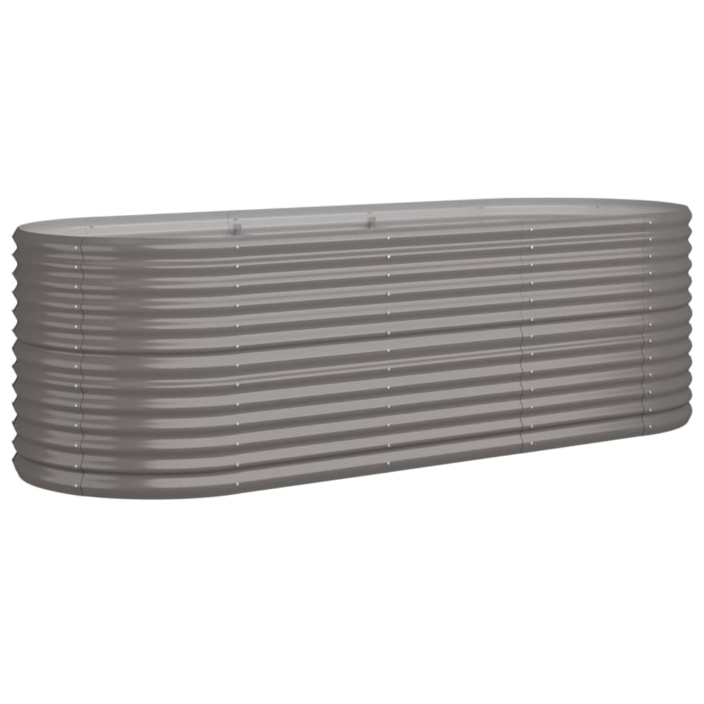 plantekasse 224x80x68 cm galvaniseret stål grå