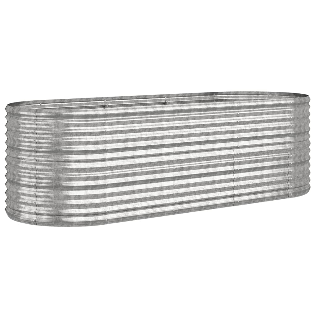 plantekrukke 224x80x68 cm galvaniseret stål sølvfarvet