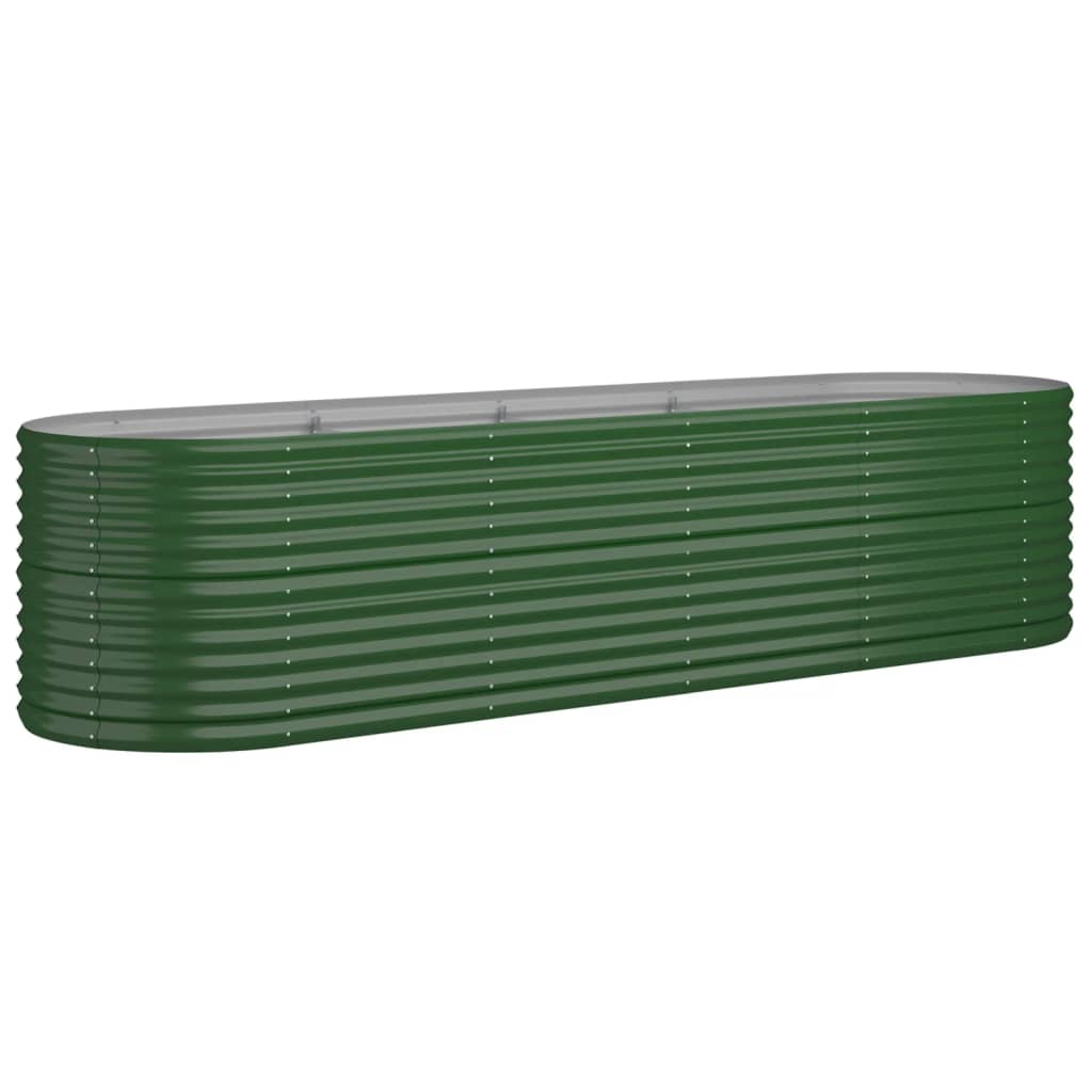 plantekasse 296x80x68 cm galvaniseret stål grøn