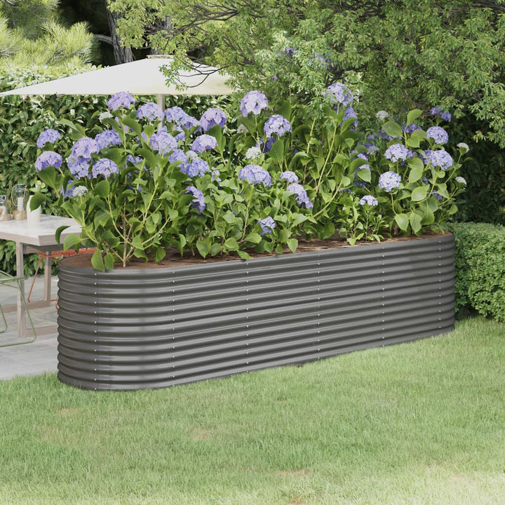 plantekasse 296x80x68 cm galvaniseret stål grå