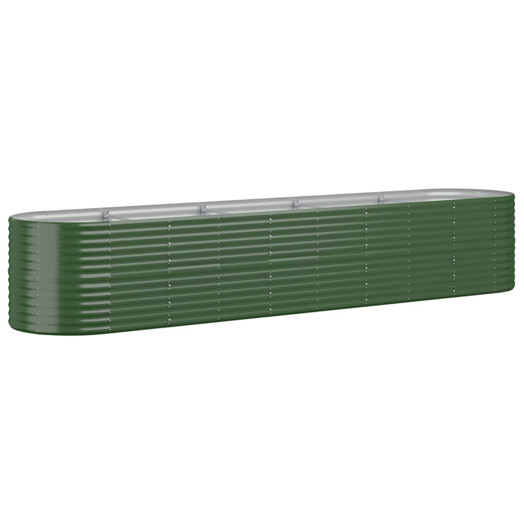 plantekasse 368x80x68 cm galvaniseret stål grøn