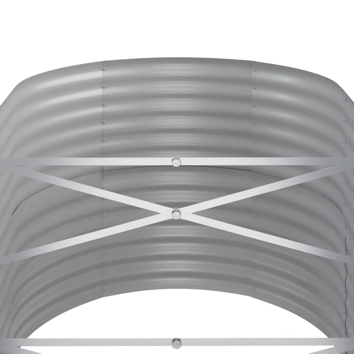 plantekasse 368x80x68 cm galvaniseret stål brun