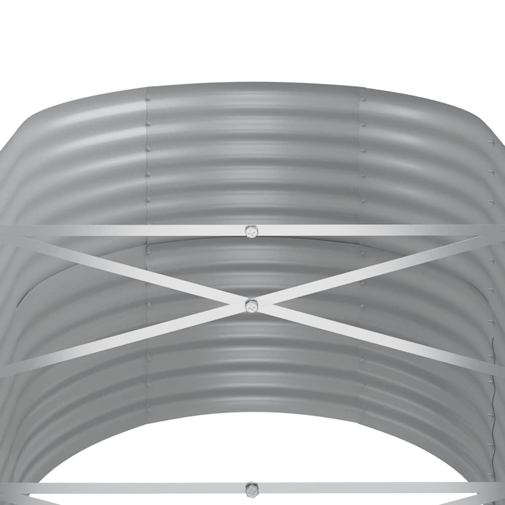 plantekasse 368x80x68 cm galvaniseret stål antracitgrå