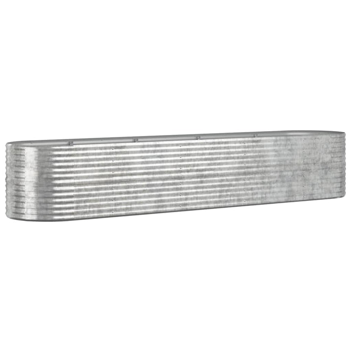 plantekasse 368x80x68 cm galvaniseret stål sølvfarvet