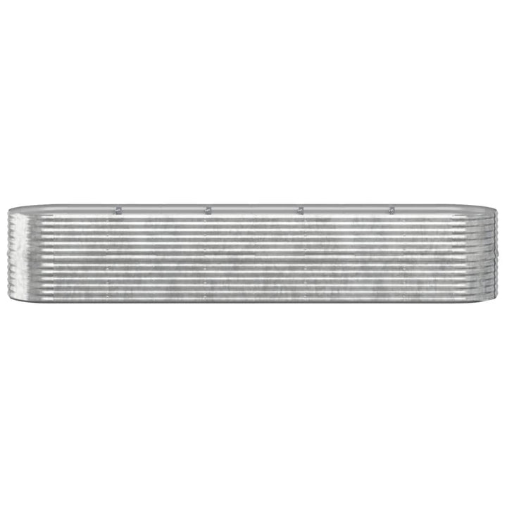 plantekasse 368x80x68 cm galvaniseret stål sølvfarvet