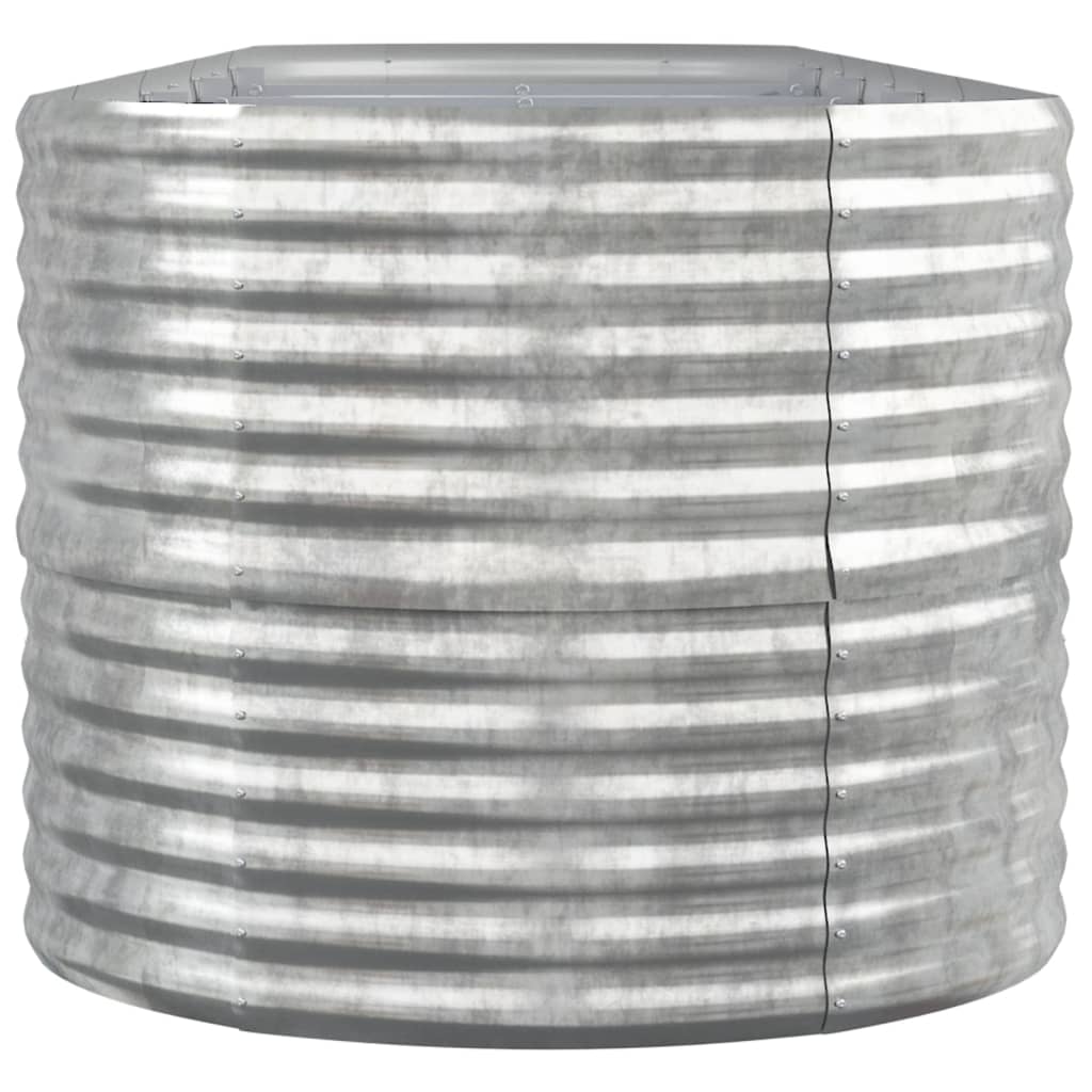 plantekasse 368x80x68 cm galvaniseret stål sølvfarvet
