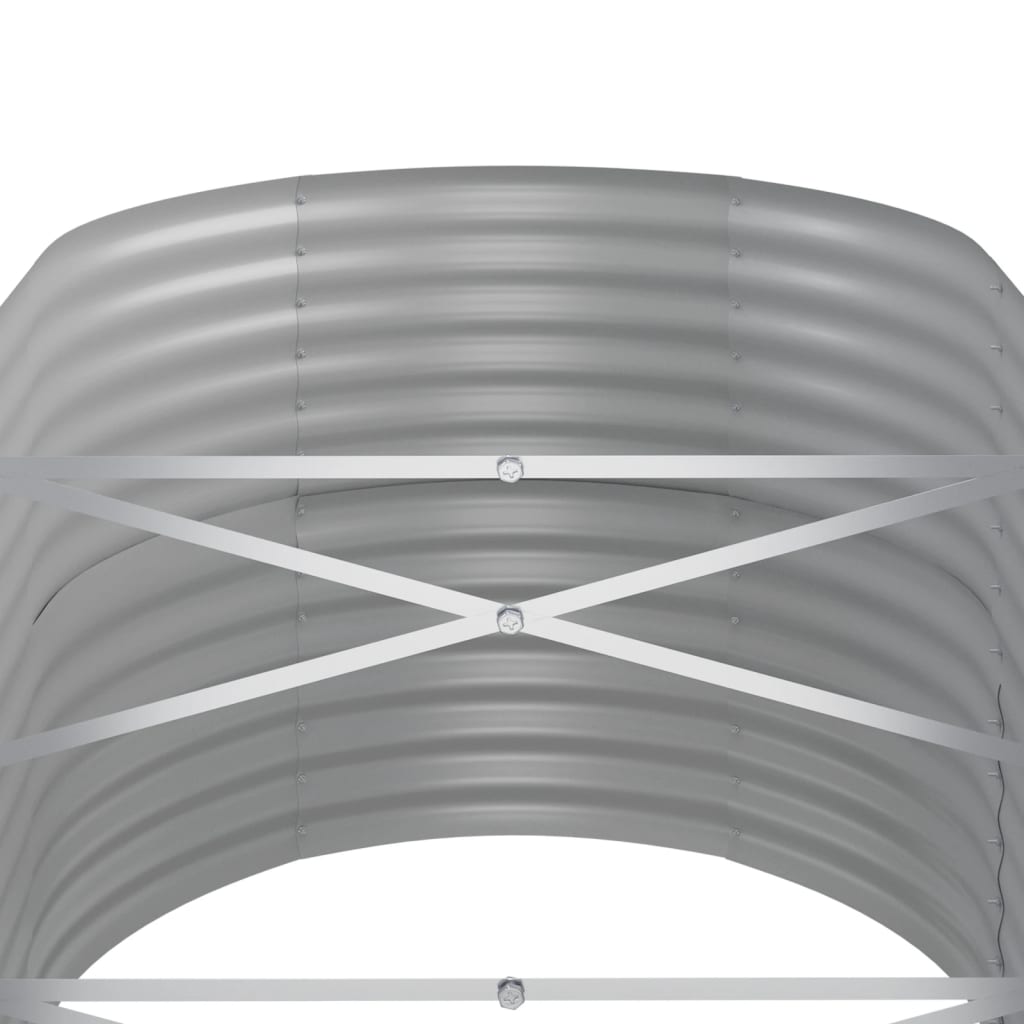 plantekasse 368x80x68 cm galvaniseret stål sølvfarvet