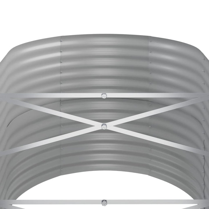 plantekasse 368x80x68 cm galvaniseret stål sølvfarvet