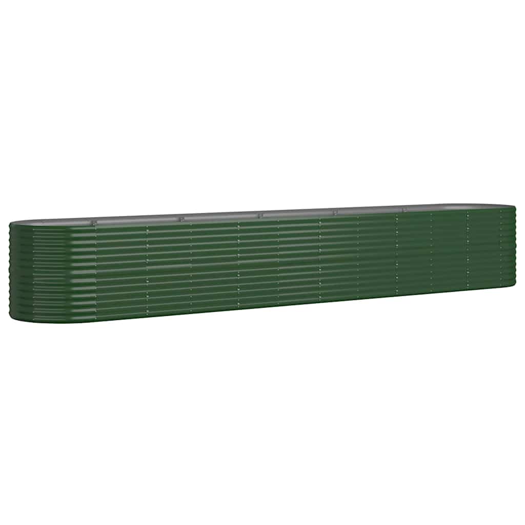 plantekasse 440x80x68 cm galvaniseret stål grøn
