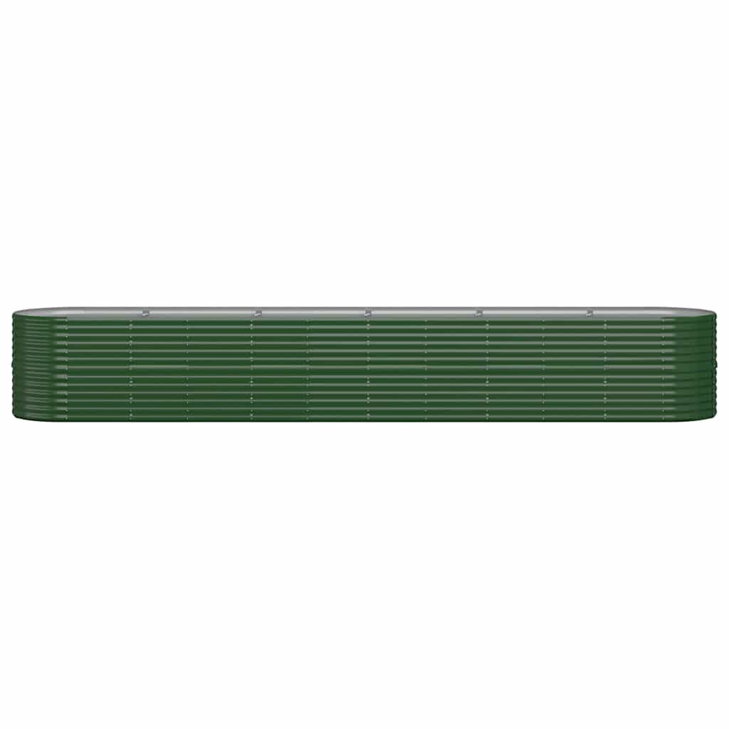 plantekasse 440x80x68 cm galvaniseret stål grøn