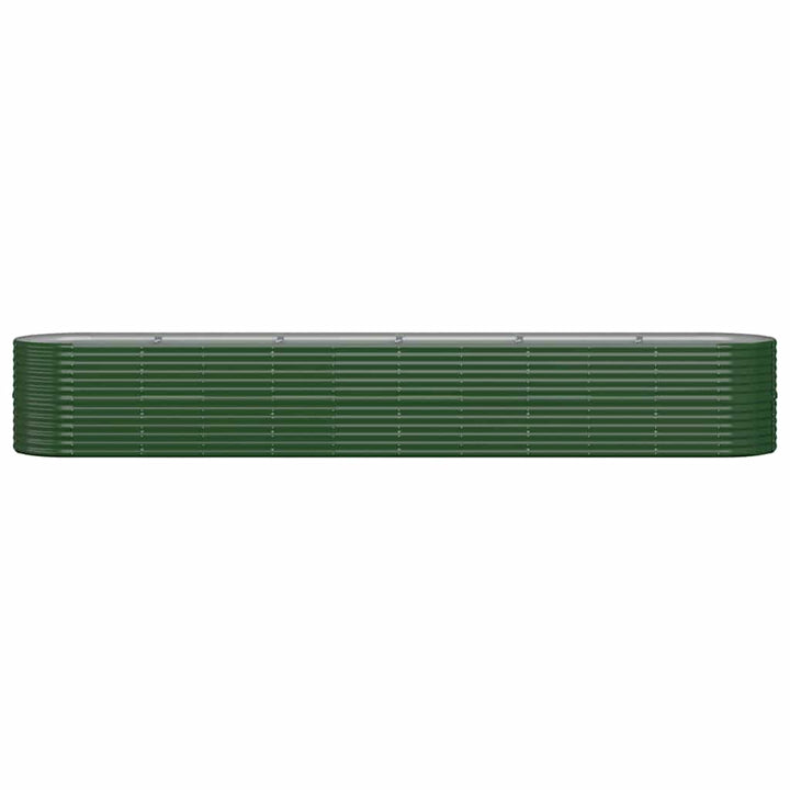 plantekasse 440x80x68 cm galvaniseret stål grøn