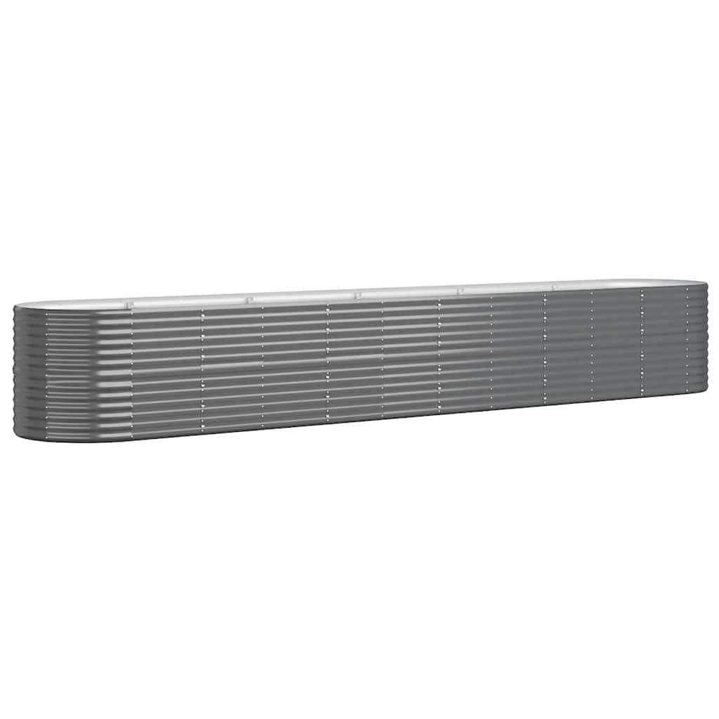 plantekasse 440x80x68 cm galvaniseret stål antracitgrå