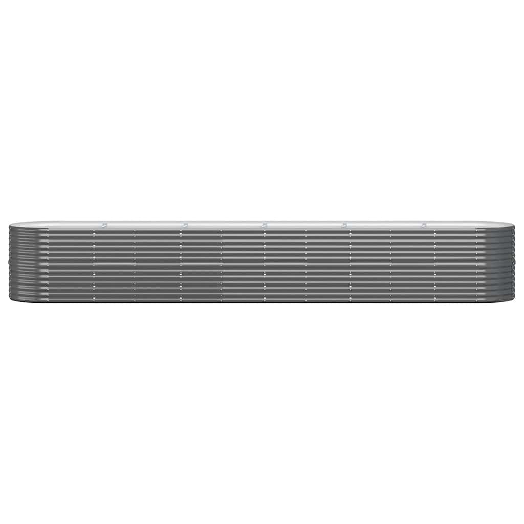 plantekasse 440x80x68 cm galvaniseret stål antracitgrå