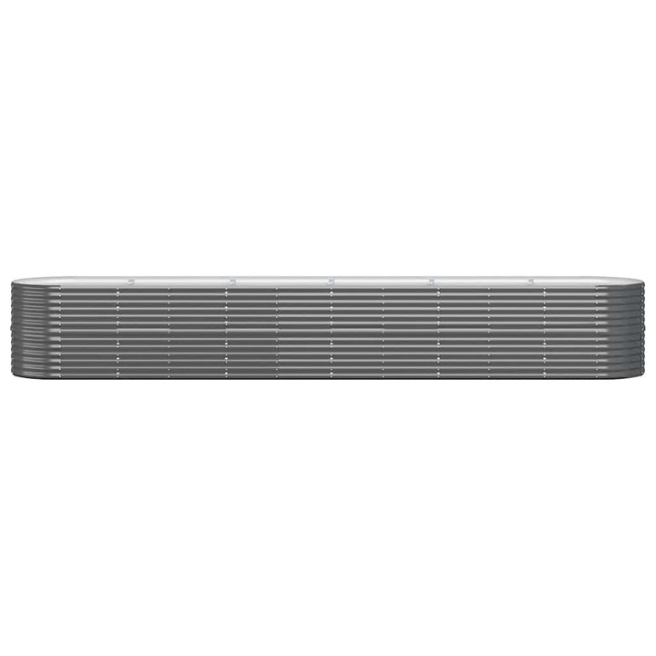 plantekasse 440x80x68 cm galvaniseret stål antracitgrå
