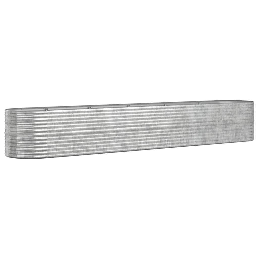 plantekrukke 440x80x68 cm galvaniseret stål sølvfarvet