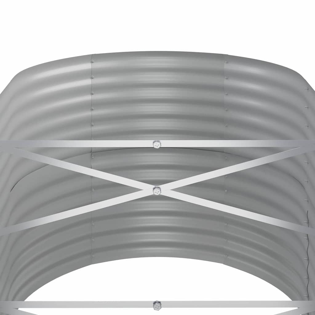 plantekrukke 440x80x68 cm galvaniseret stål sølvfarvet