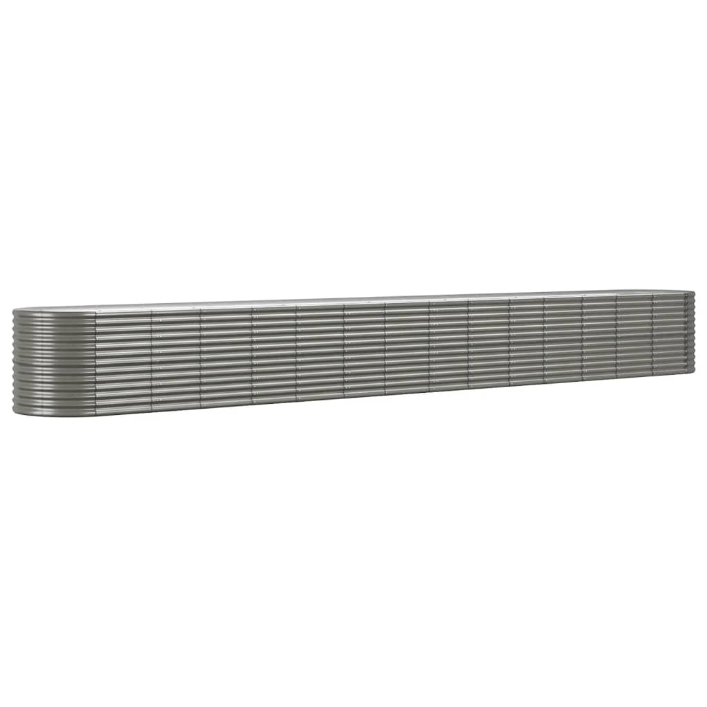 plantekasse 620x80x68 cm pulverlakeret stål grå