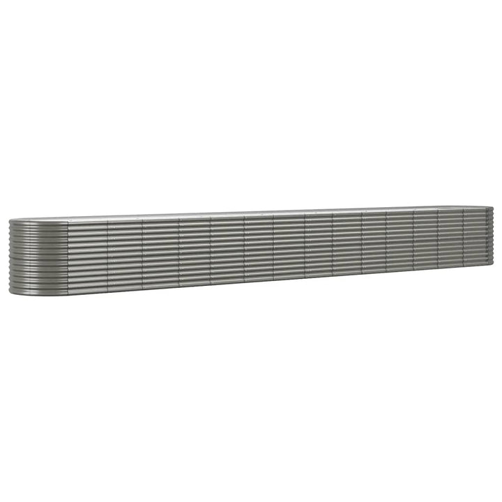 plantekasse 620x80x68 cm pulverlakeret stål grå