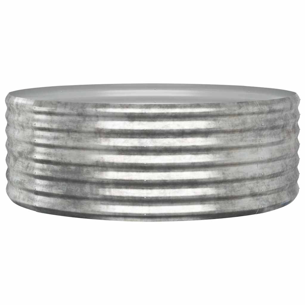 plantekasse 100x100x36 cm galvaniseret stål sølvfarvet