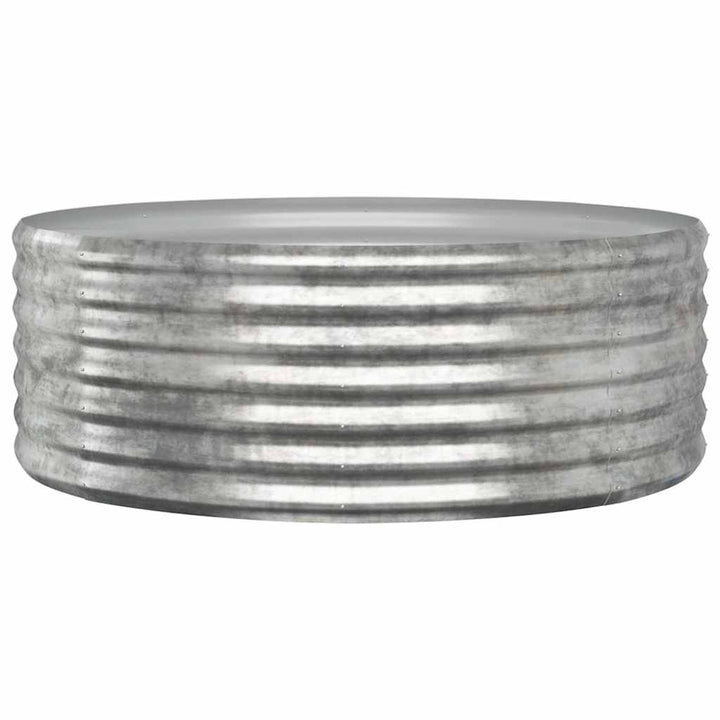plantekasse 100x100x36 cm galvaniseret stål sølvfarvet
