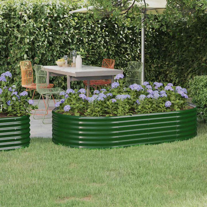 plantekasse 175x100x36 cm galvaniseret stål grøn