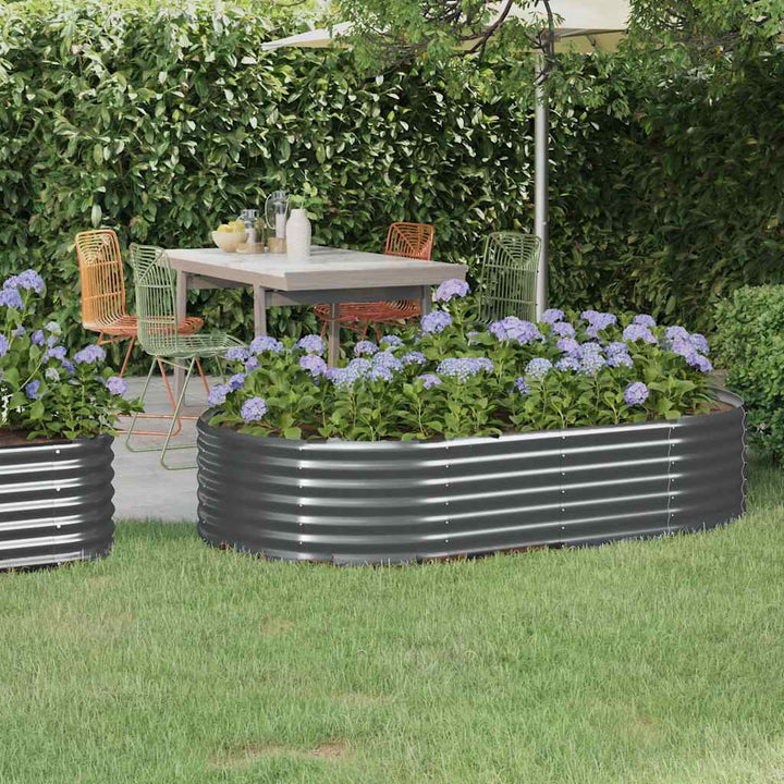 plantekasse 175x100x36 cm galvaniseret stål antracitgrå